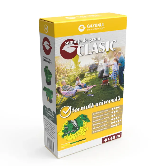 Semințe gazon - seminte gazon clasic 750g cutie solaris garden