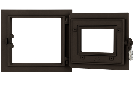 Usă din fontă cu geam pentru cuptor 400x320 mm – Solaris Garden [2]