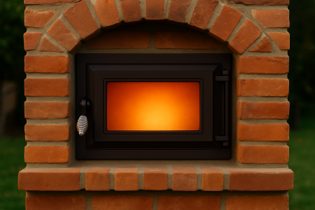 Usă din fontă cu geam pentru cuptor 400x320 mm – Solaris Garden [3]