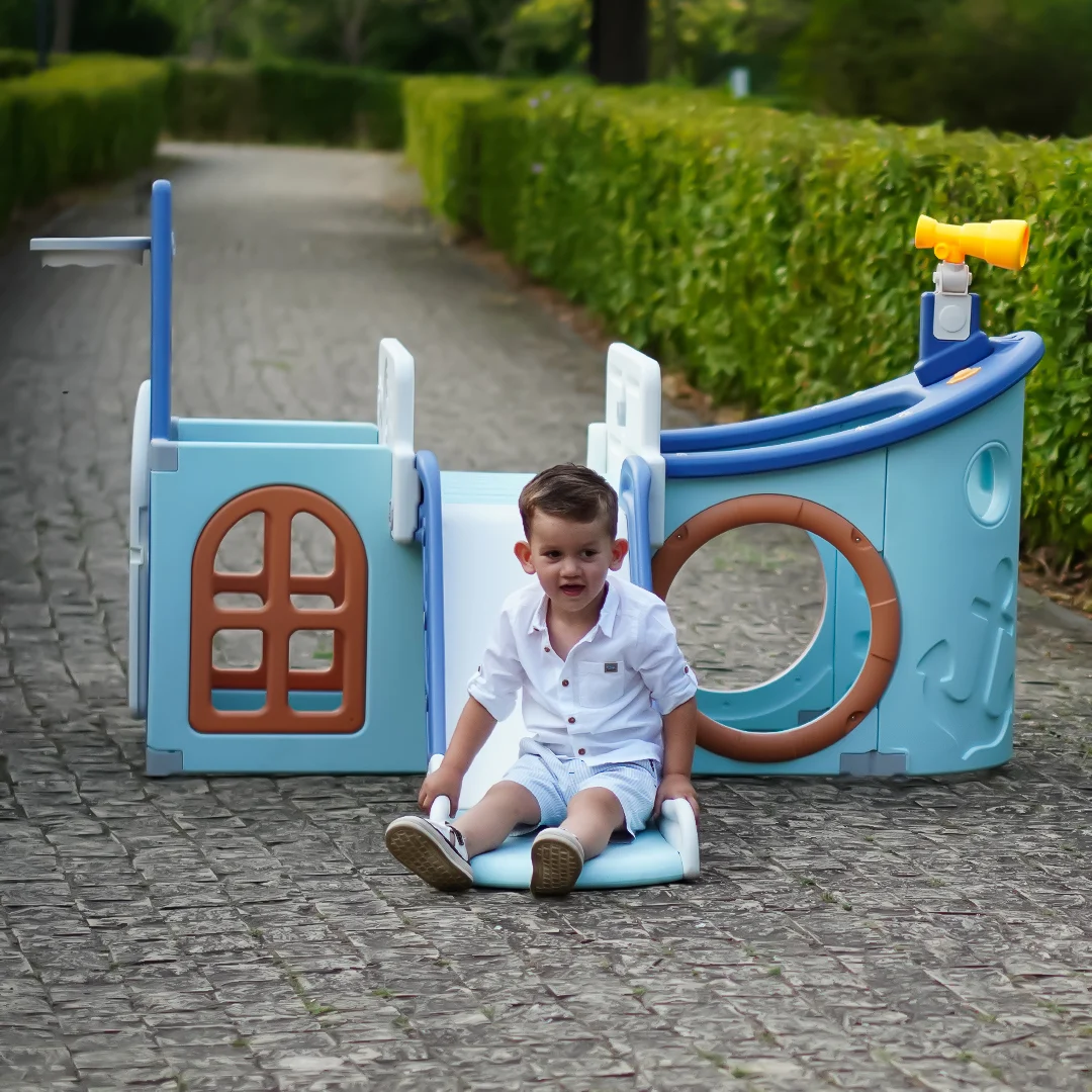 Pirate house, children's play set for 3-6 years, slide, basketball hoop, various accessories [3]
