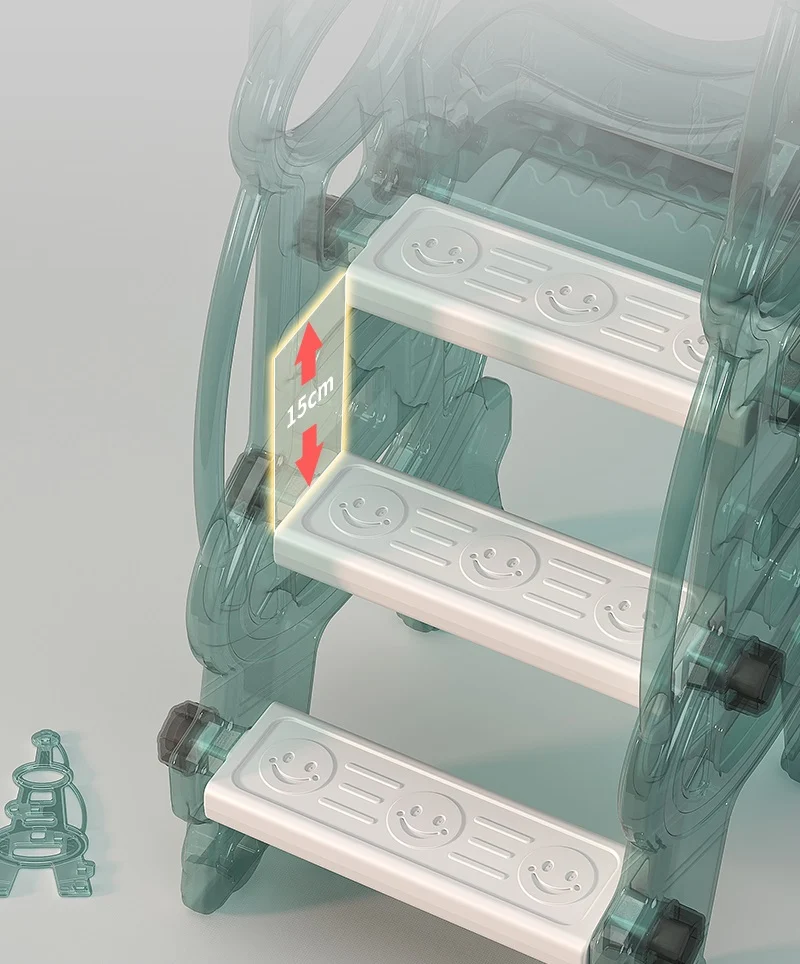 4-in-1 Kids Play Set – Swing, Slide, Basketball Hoop, Balls & Musical Toy, blue-turquoise [2]