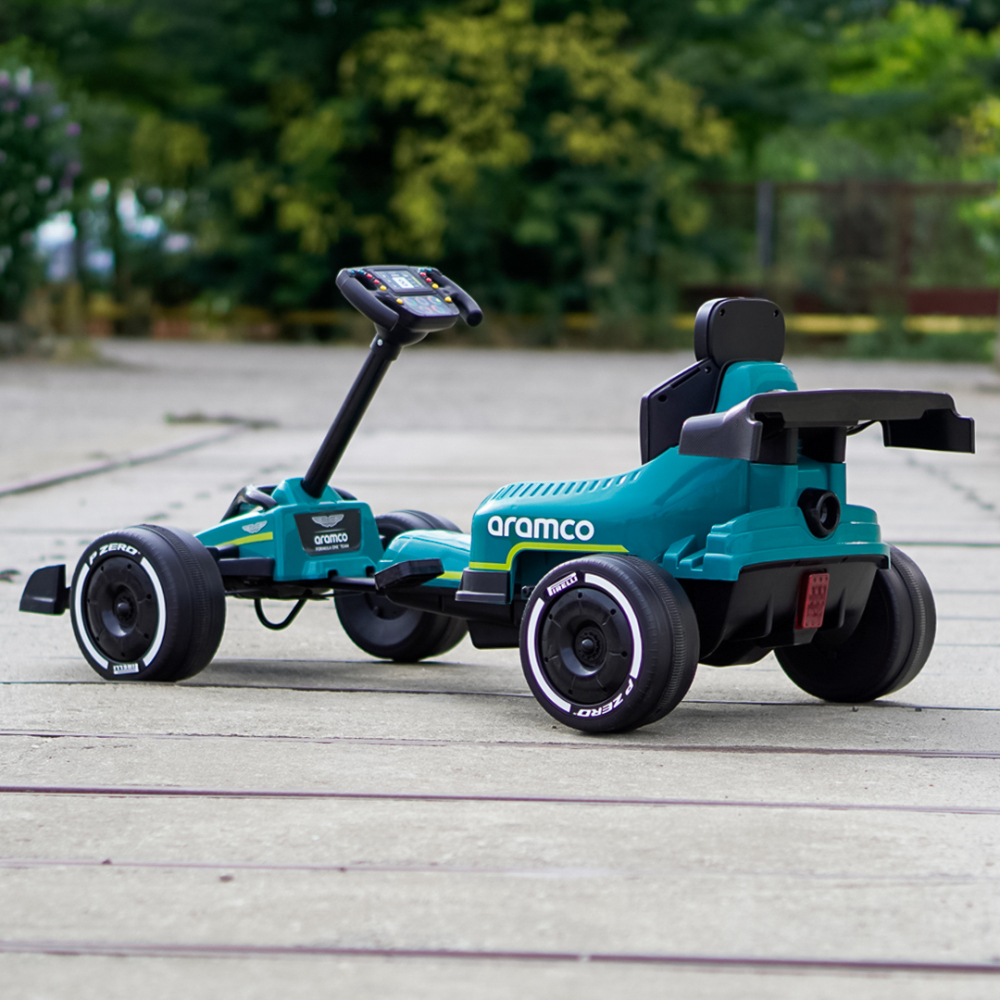 Aston Martin Formula 1 Pedal Go-Kart for Children, EVA Wheels, Green [8]