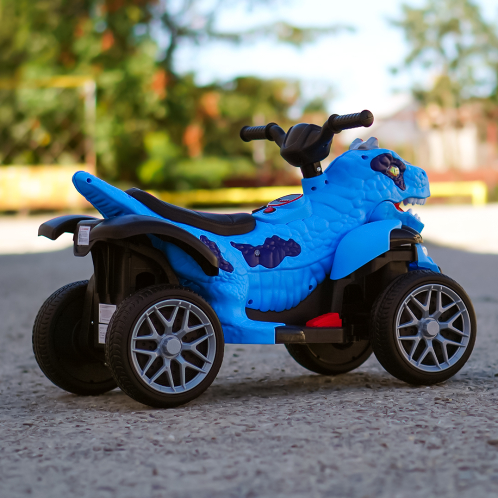 Atv Dinozaur electric pentru copii, T-REX, 35W 6V, premium, albastru [6]