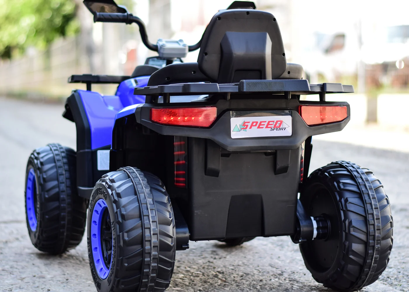 ATV electric 4x4 SuperOffroad 140W 12V, RC, music player, albastru [10]