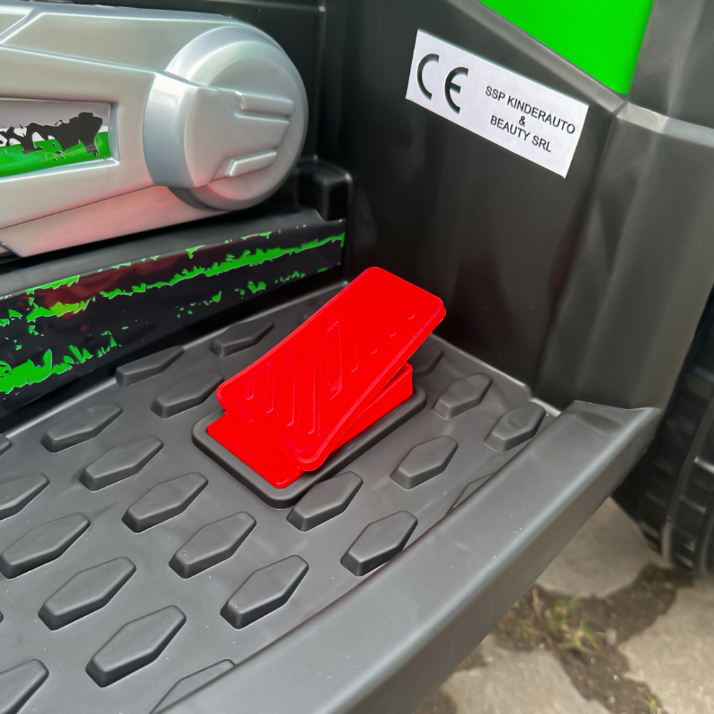 Ride-on electric ATV for kids SuperOffroad, 4x4, 140W 12V, RC, music player, green [18]