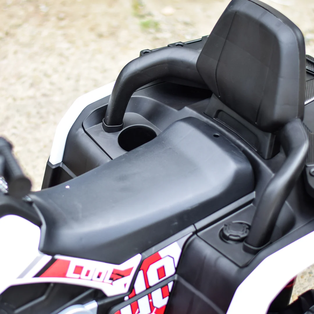 Children's electric ride on ATV 4x4 SuperOffroad, 140W 12V, with remote control, for 3-9 years, white [5]