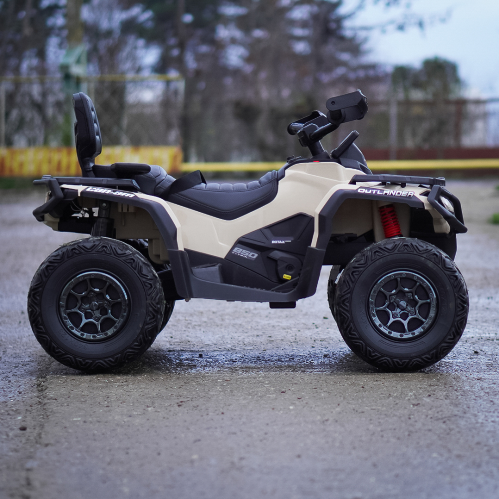 ATV electric copii Can Am Outlender 800W 24V Bombardier, 2 locuri, culoare khaki [6]