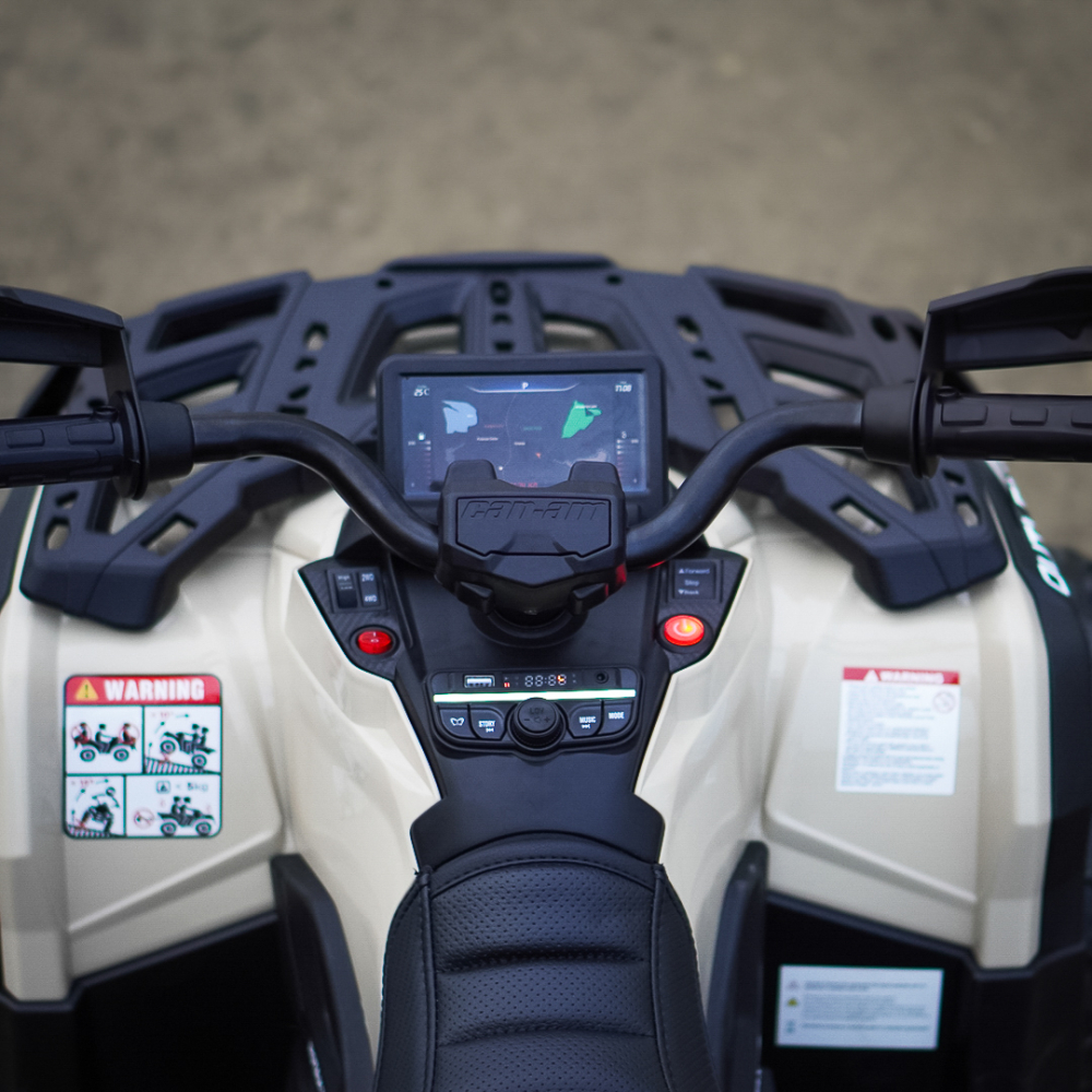 ATV electric copii Can Am Outlender 800W 24V Bombardier, 2 locuri, culoare khaki [12]