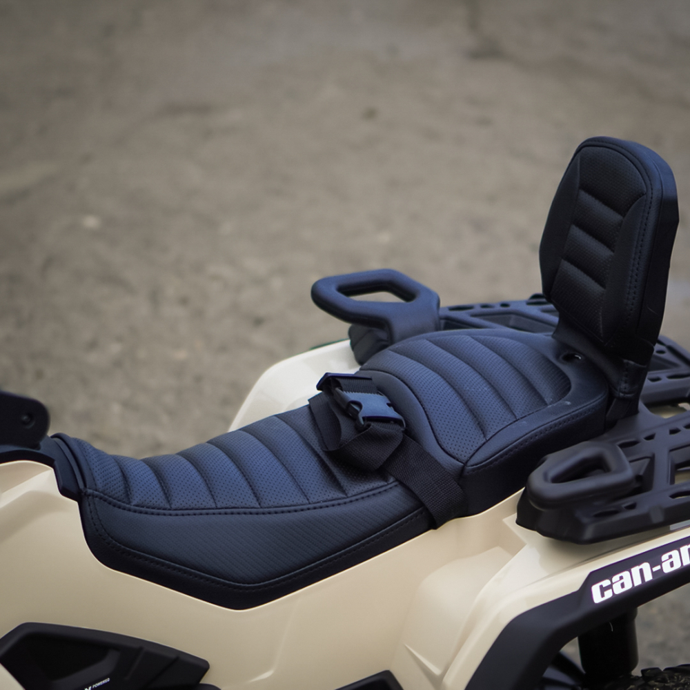 ATV electric copii Can Am Outlender 800W 24V Bombardier, 2 locuri, culoare khaki [11]