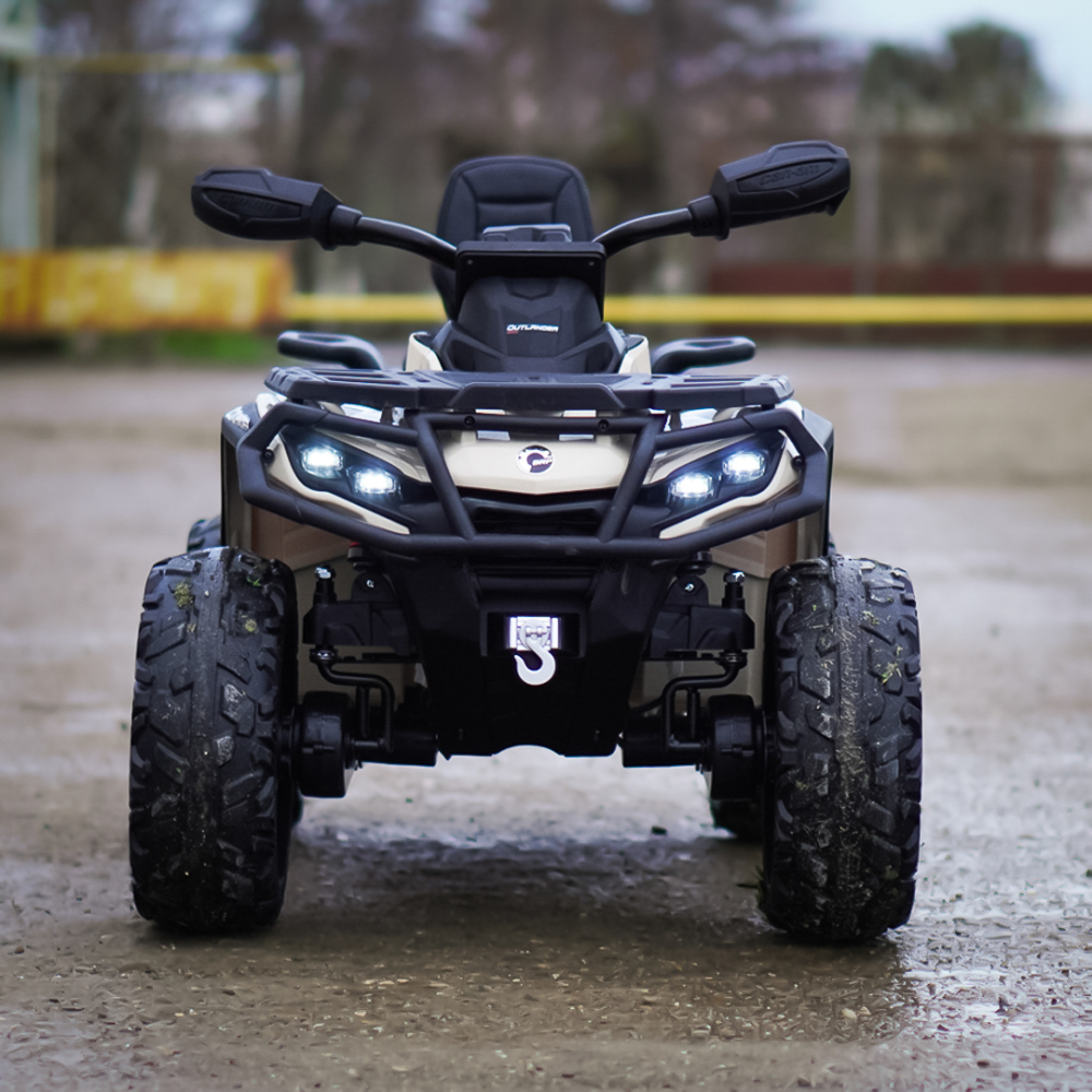 ATV electric copii Can Am Outlender 800W 24V Bombardier, 2 locuri, culoare khaki [3]