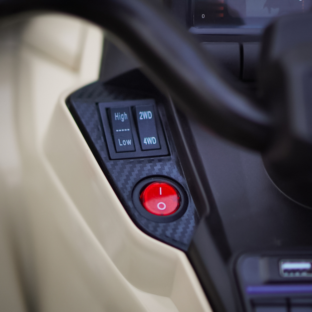 ATV electric copii Can Am Outlender 800W 24V Bombardier, 2 locuri, culoare khaki [13]