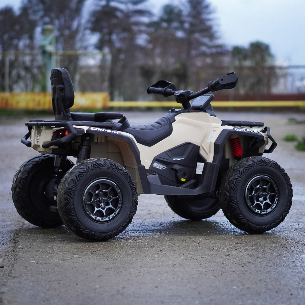ATV electric copii Can Am Outlender 800W 24V Bombardier, 2 locuri, culoare khaki [7]