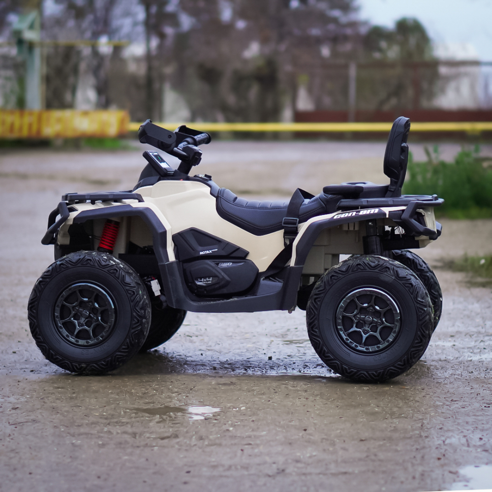 ATV electric copii Can Am Outlender 800W 24V Bombardier, 2 locuri, culoare khaki [10]