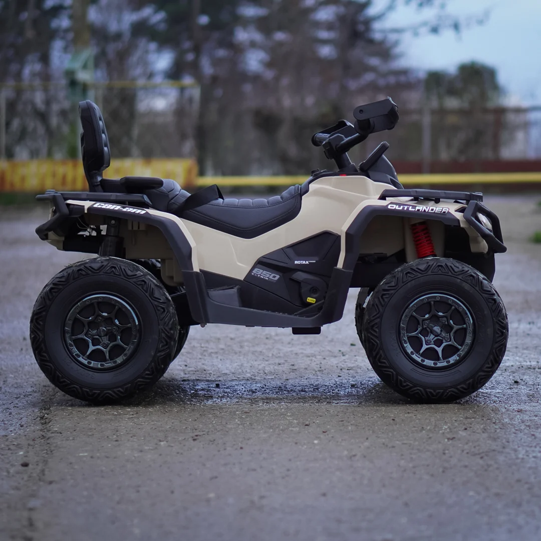 ATV electric copii Can Am Outlender 800W 24V Bombardier, 2 locuri, culoare khaki [5]