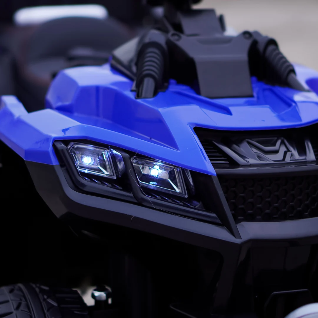 ATV electric copii Police, 80W, 12V 7Ah, echipare premium, albastru [10]