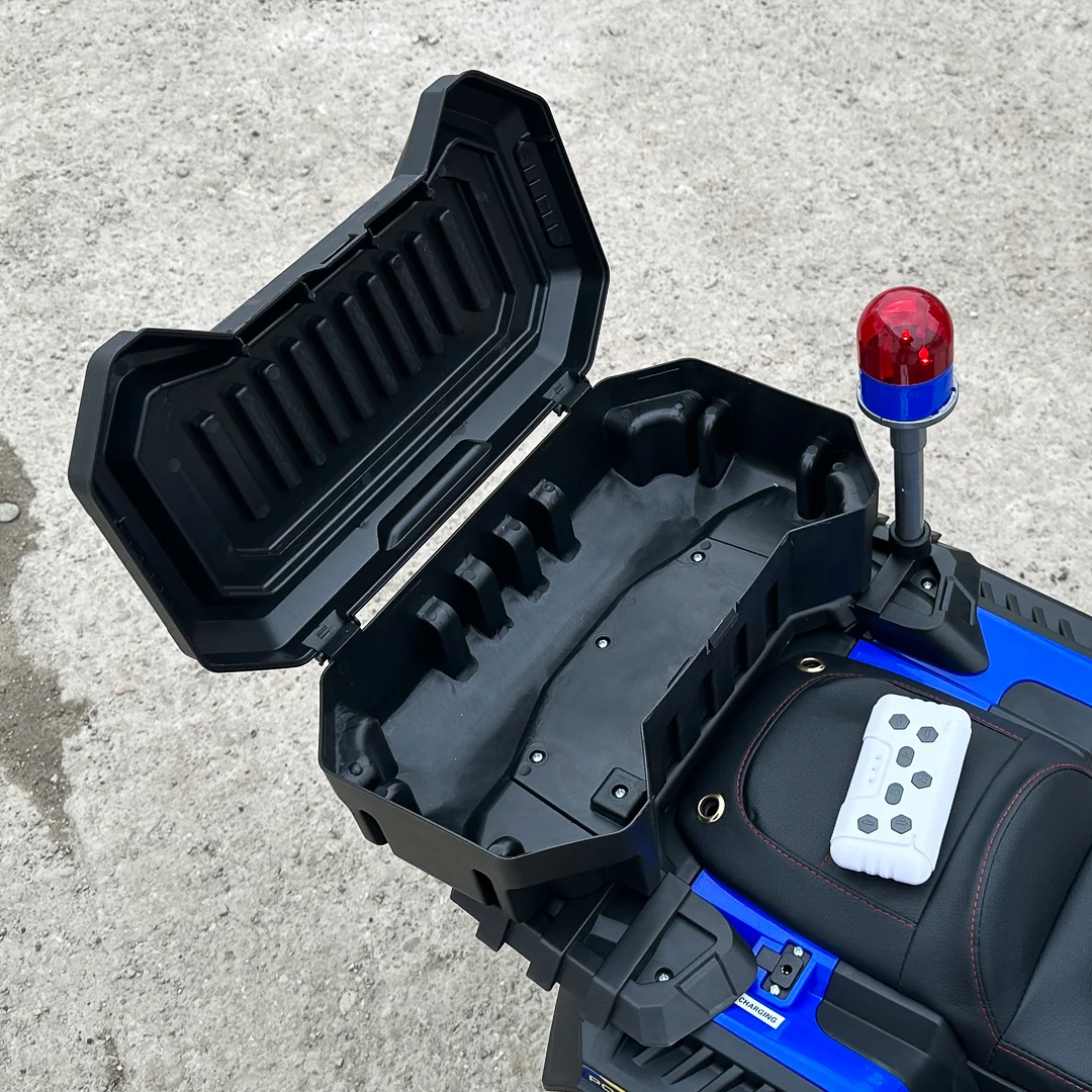 ATV electric copii Police, 80W, 12V 7Ah, echipare premium, albastru [6]
