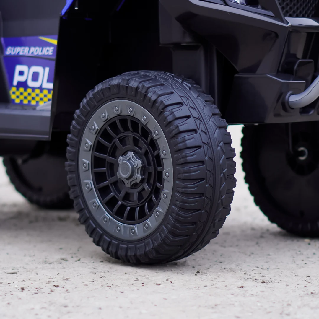 ATV electric copii Police, 80W, 12V 7Ah, echipare premium, albastru [4]