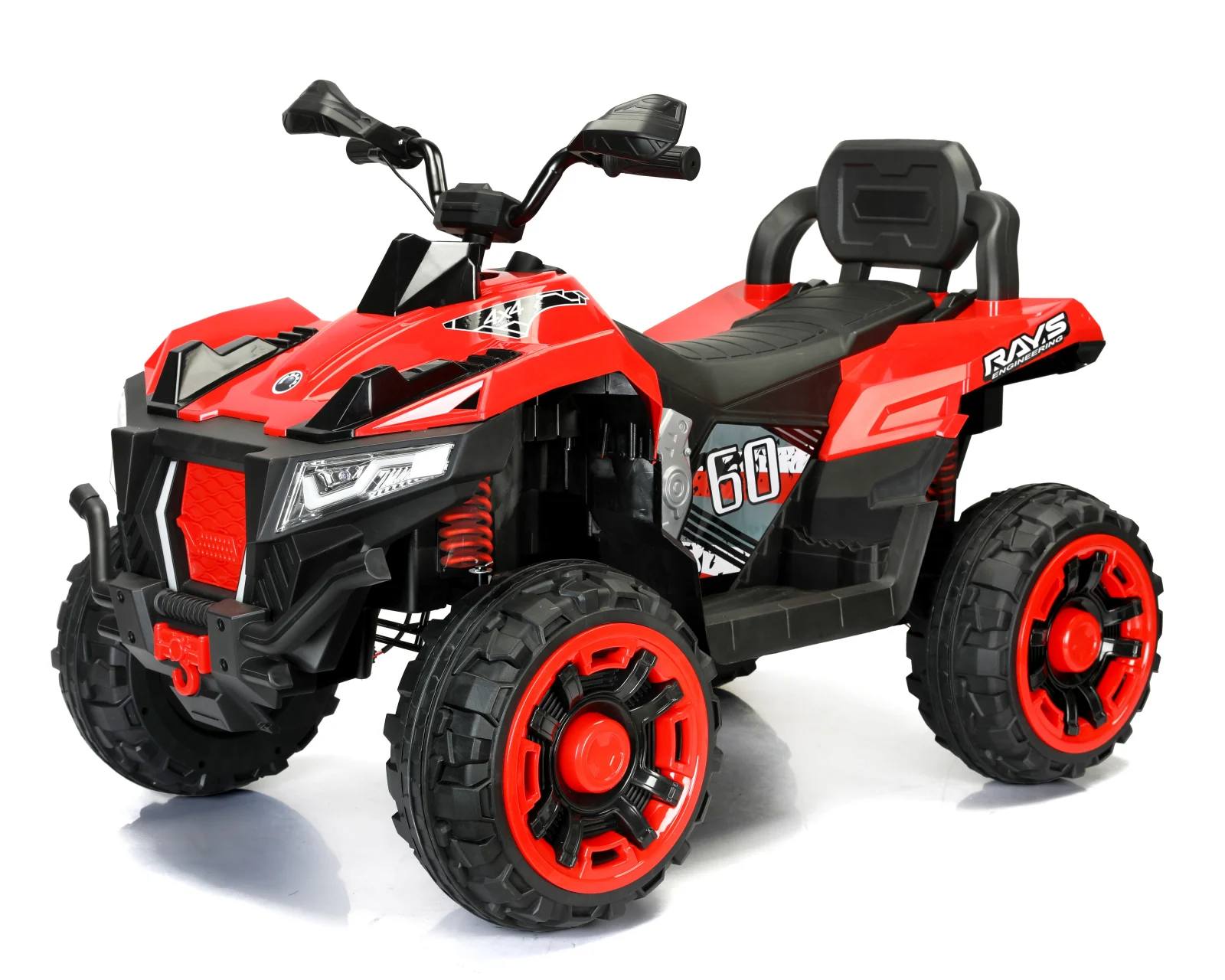 Electric ride-on ATV for children BJFT009, for 2 children, 4x4, 180W, 12V 12Ah, bluetooth, RC, red [1]