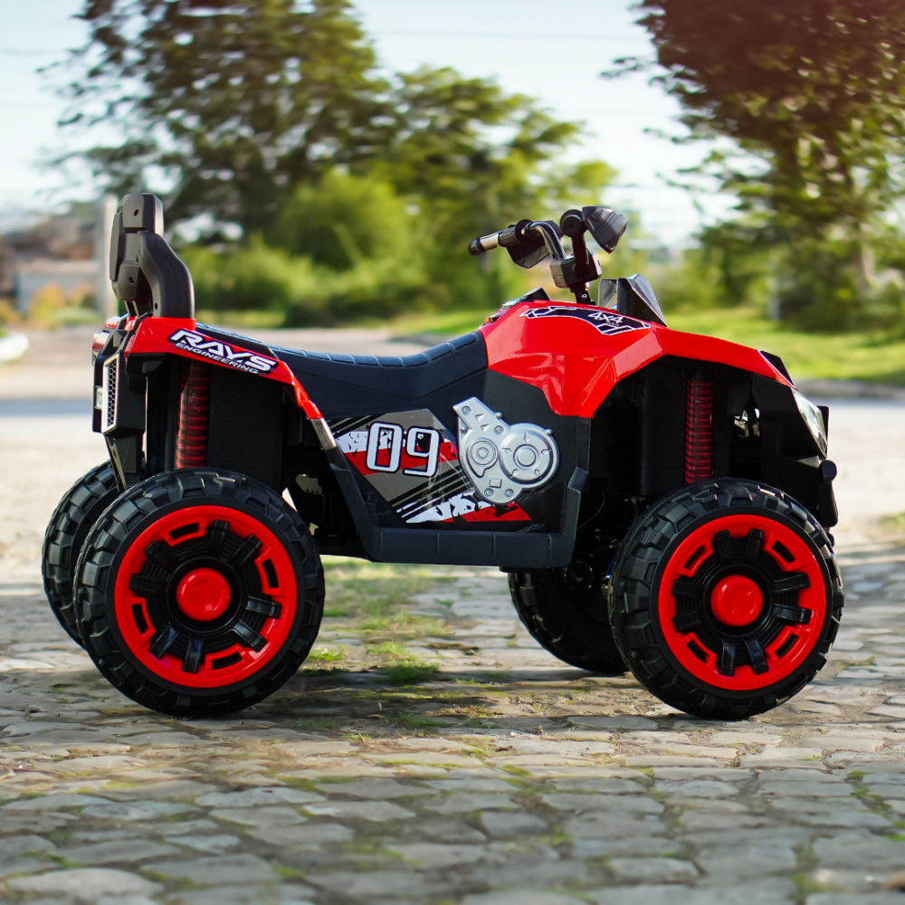 Electric ride-on ATV for children BJFT009, for 2 children, 4x4, 180W, 12V 12Ah, bluetooth, RC, red [9]