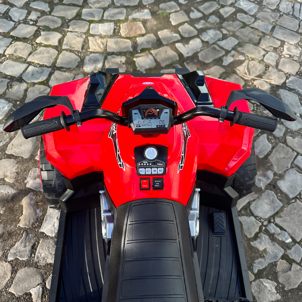Electric ride-on ATV for children BJFT009, for 2 children, 4x4, 180W, 12V 12Ah, bluetooth, RC, red [12]