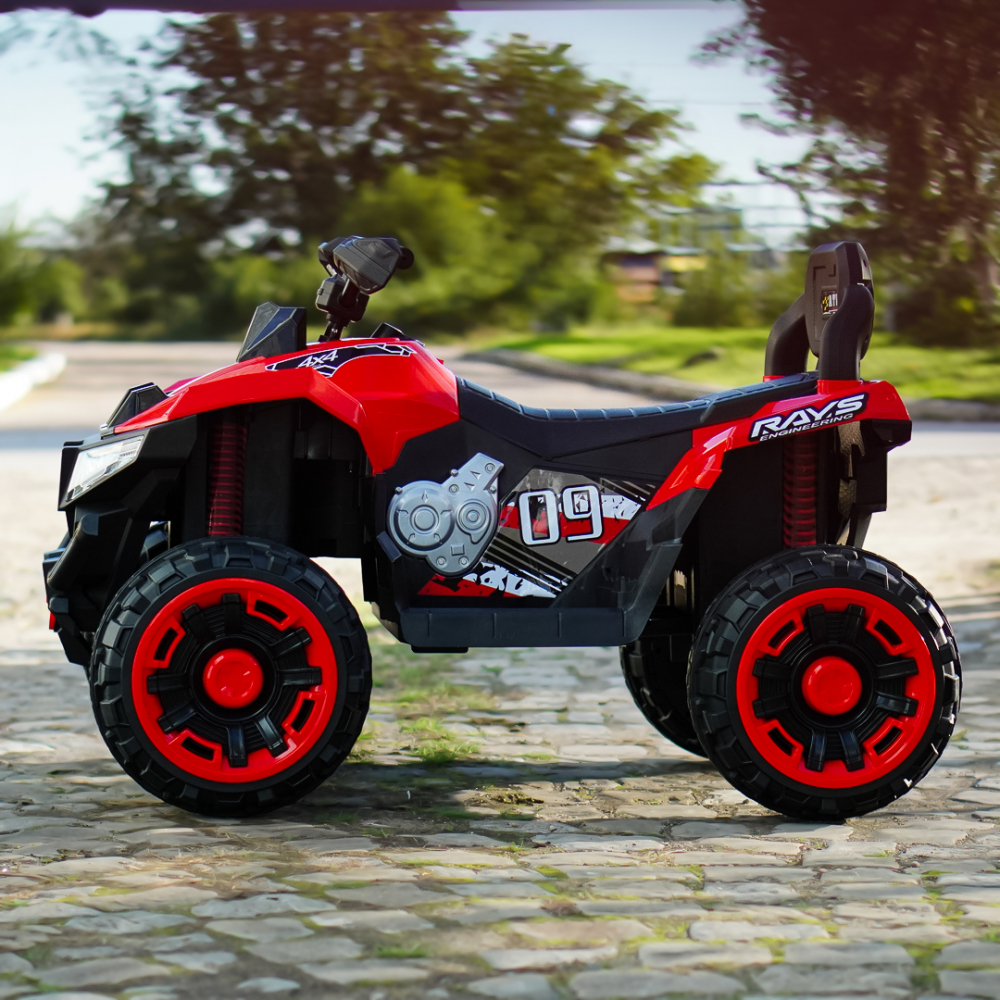 Electric ride-on ATV for children BJFT009, for 2 children, 4x4, 180W, 12V 12Ah, bluetooth, RC, red [5]
