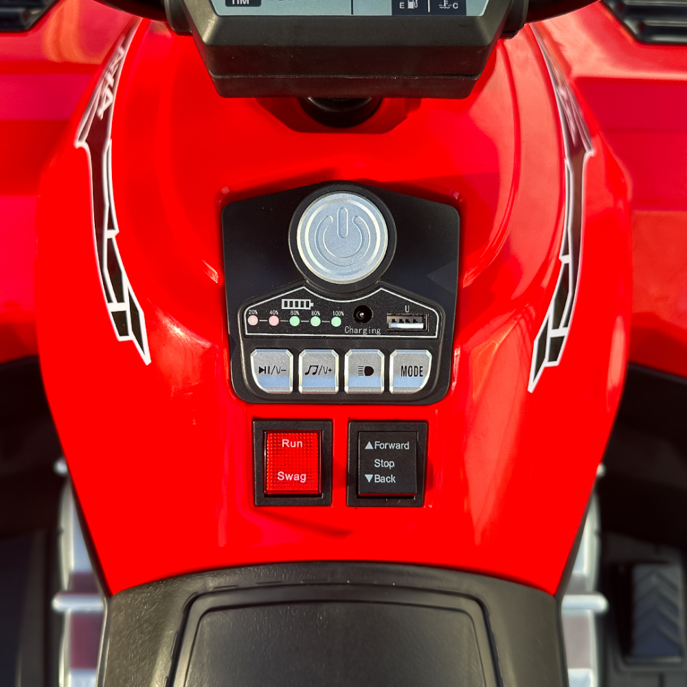 Electric ride-on ATV for children BJFT009, for 2 children, 4x4, 180W, 12V 12Ah, bluetooth, RC, red [13]