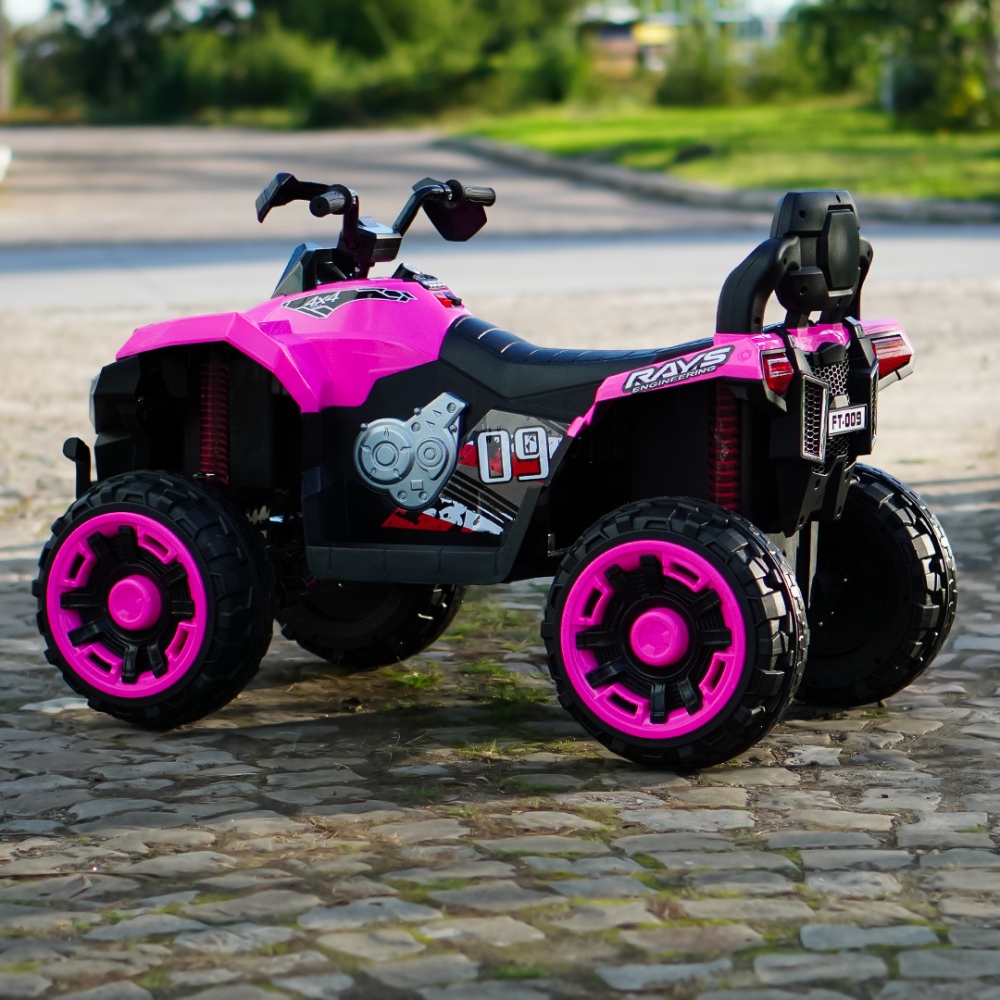 Electric ride-on ATV for children BJFT009, for 2 children, 4x4, 180W, 12V 12Ah, bluetooth, RC, pink [6]