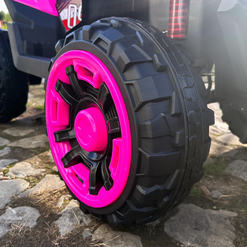 Electric ride-on ATV for children BJFT009, for 2 children, 4x4, 180W, 12V 12Ah, bluetooth, RC, pink [15]