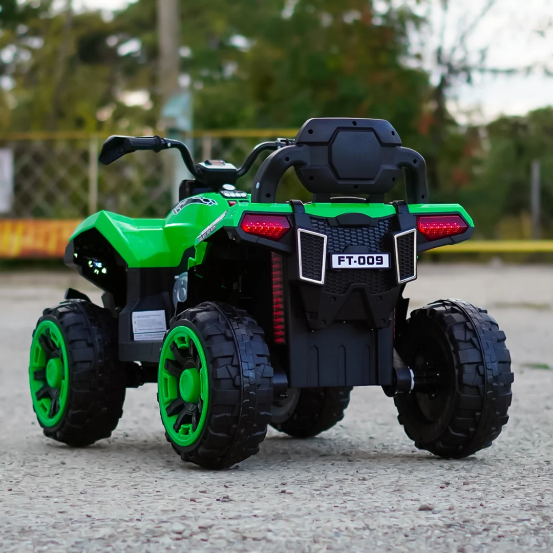ATV electric cu 2 locuri, 4x4, BJFT009, 180W, 12V 12Ah, bluetooth, RC, verde [5]