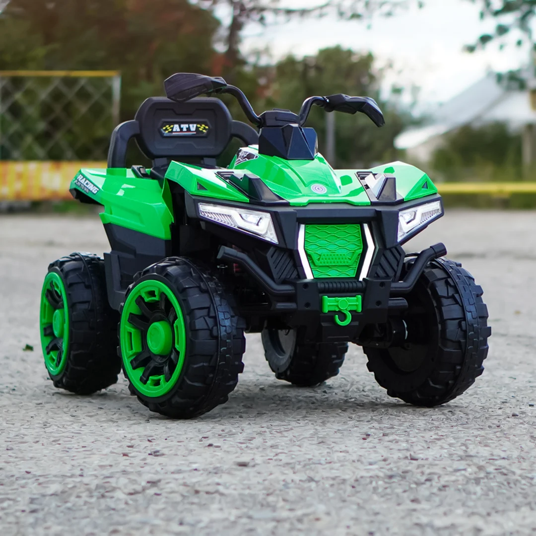ATV electric cu 2 locuri, 4x4, BJFT009, 180W, 12V 12Ah, bluetooth, RC, verde [7]