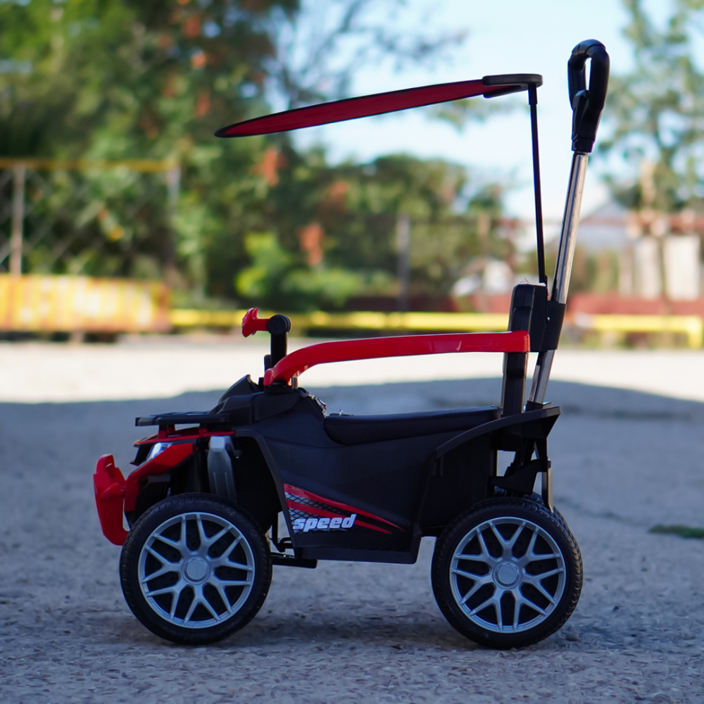 ATV electric cu maner 4 in 1, 35W, 6V, echipare premium, rosu [9]