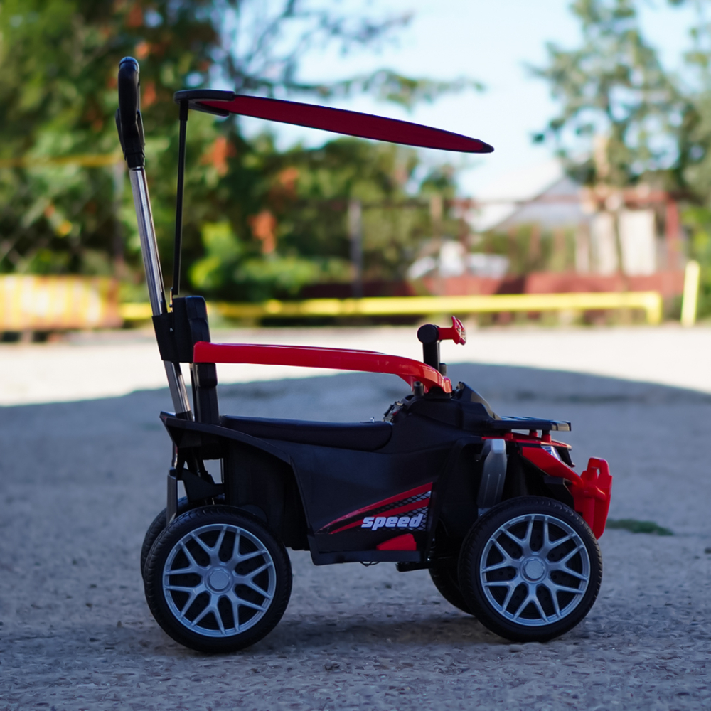 ATV electric cu maner 4 in 1, 35W, 6V, echipare premium, rosu [5]