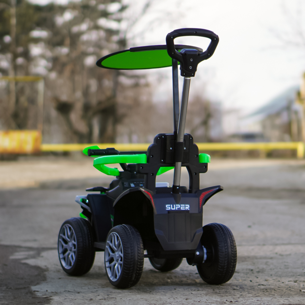 Ride-on electric atv 4 in 1 for children, 35W, 6V, premium, green [6]