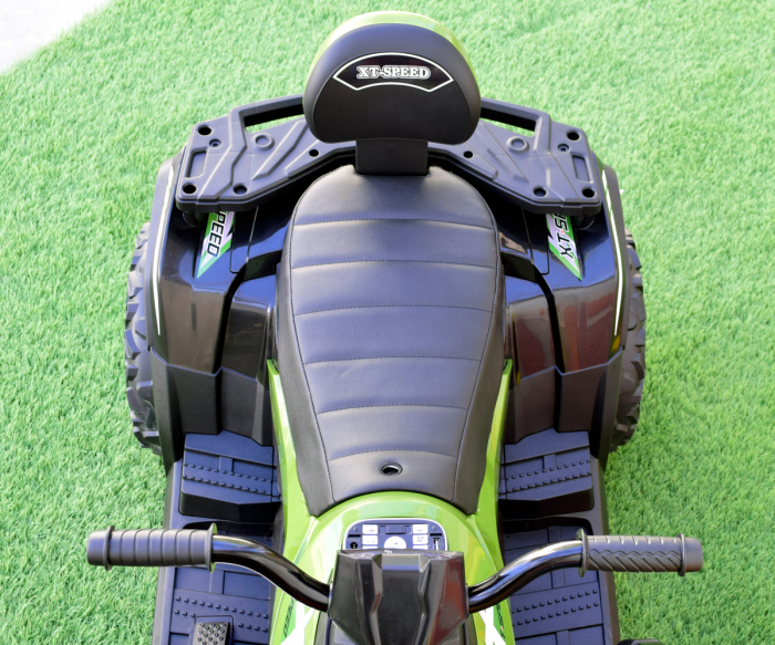 Children's electric ATV, BJX615 100W 12V, leather seat, Army Green [11]