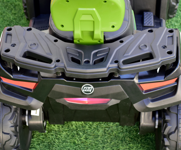 Children's electric ATV, BJX615 100W 12V, leather seat, Army Green [8]