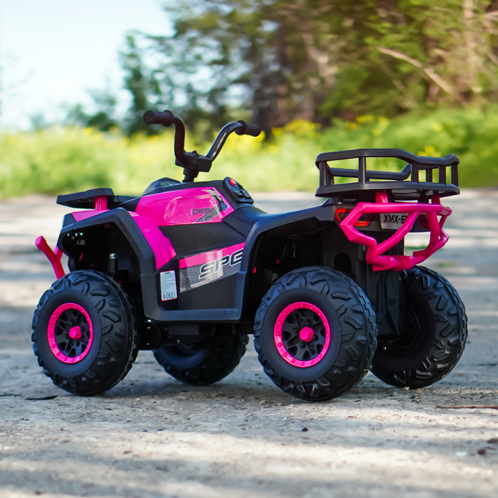 ATV electric pentru copii 2 - 5 ani, Solley MiniDesert, 70W 12V, bluetooth, roz [6]
