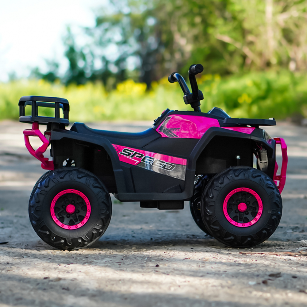 ATV electric pentru copii 2 - 5 ani, Solley MiniDesert, 70W 12V, bluetooth, roz [9]