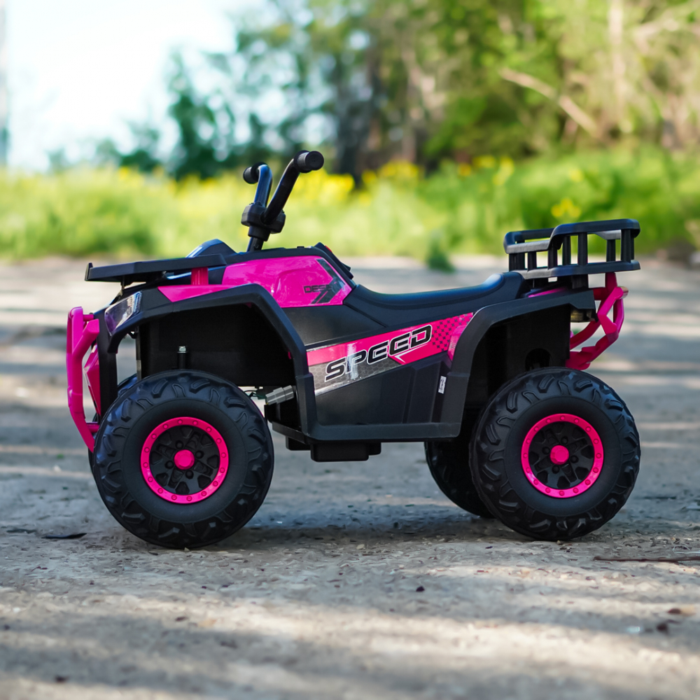 ATV electric pentru copii 2 - 5 ani, Solley MiniDesert, 70W 12V, bluetooth, roz [5]