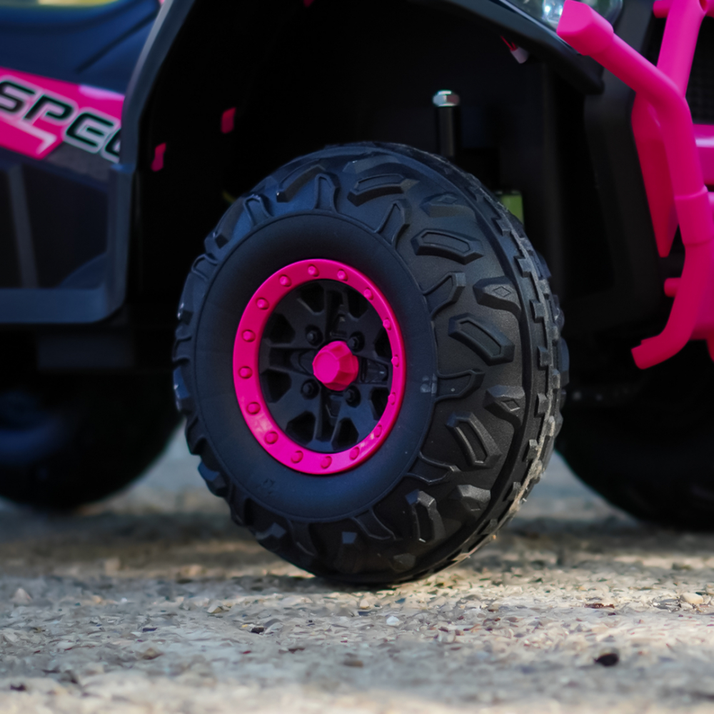 ATV electric pentru copii 2 - 5 ani, Solley MiniDesert, 70W 12V, bluetooth, roz [10]