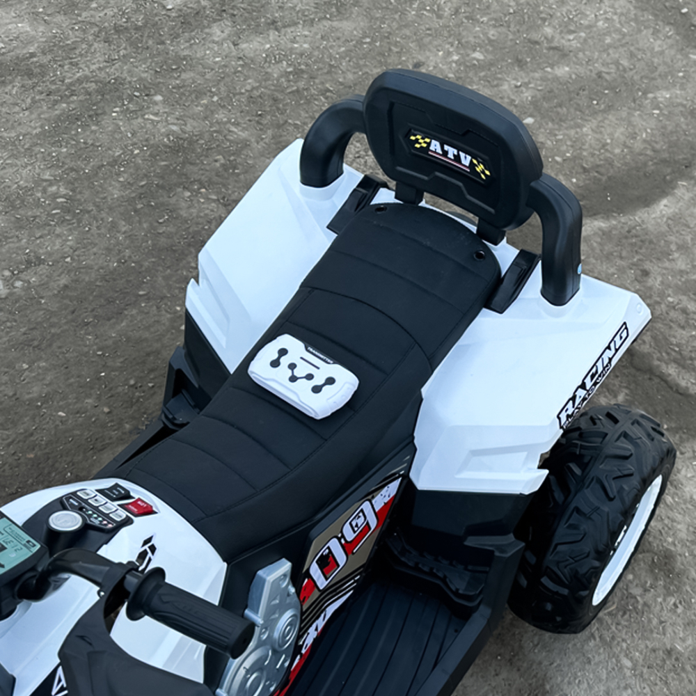 Electric ride-on ATV for children, SuperOffroad V2, for 2 children, 4x4, 180W, 12V, 12Ah, premium, white [15]