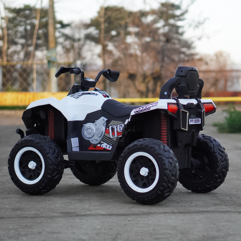 Electric ride-on ATV for children, SuperOffroad V2, for 2 children, 4x4, 180W, 12V, 12Ah, premium, white [7]