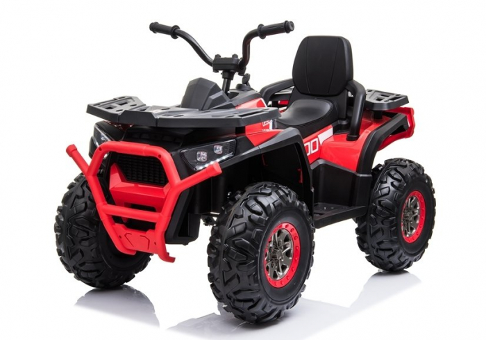 Electric Ride-On ATV for children Kinderauto BJ607, 12V, 90W, leather seat, red [4]