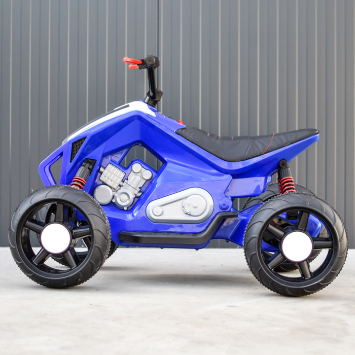 ATV electric pentru copii BJ718, 90W 12V, cu scaun tapitat, albastru [4]