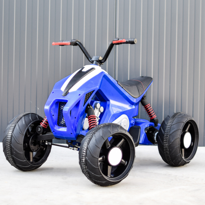ATV electric pentru copii BJ718, 90W 12V, cu scaun tapitat, albastru [2]