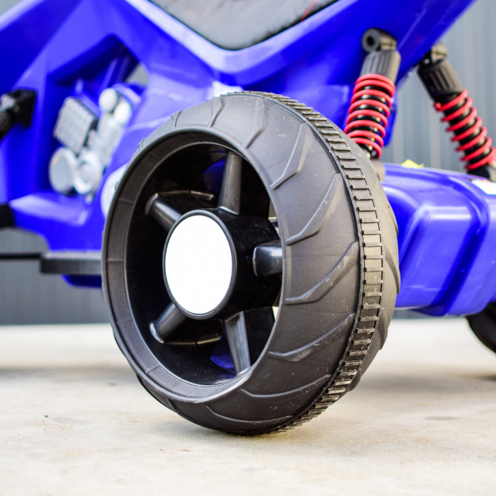 ATV electric pentru copii BJ718, 90W 12V, cu scaun tapitat, albastru [6]