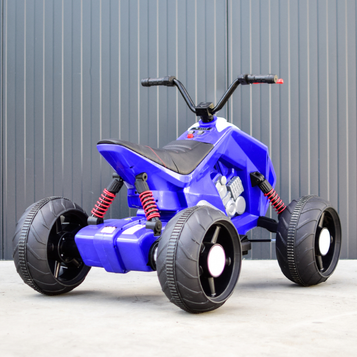 ATV electric pentru copii BJ718, 90W 12V, cu scaun tapitat, albastru [9]