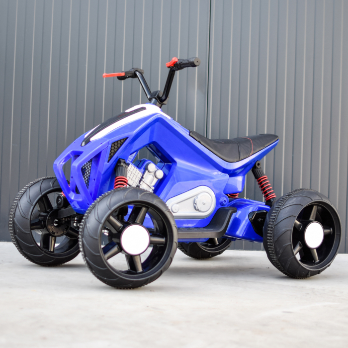 ATV electric pentru copii BJ718, 90W 12V, cu scaun tapitat, albastru [3]