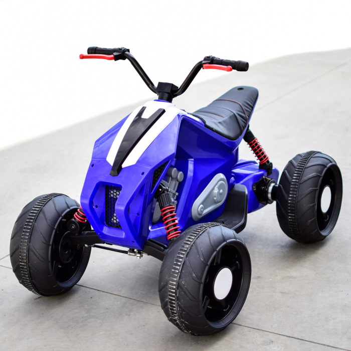 ATV electric pentru copii BJ718, 90W 12V, cu scaun tapitat, albastru [14]