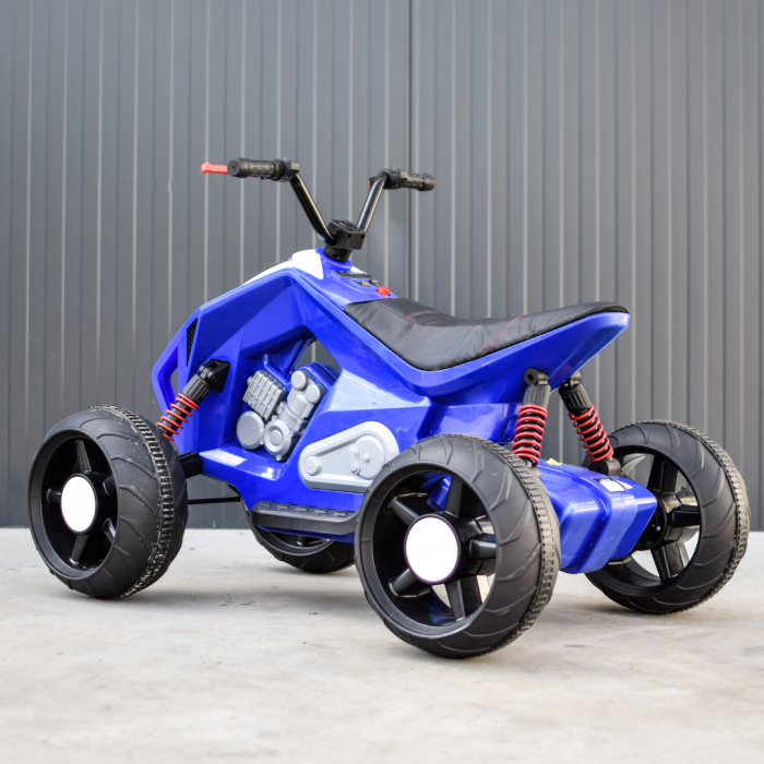 ATV electric pentru copii BJ718, 90W 12V, cu scaun tapitat, albastru [5]