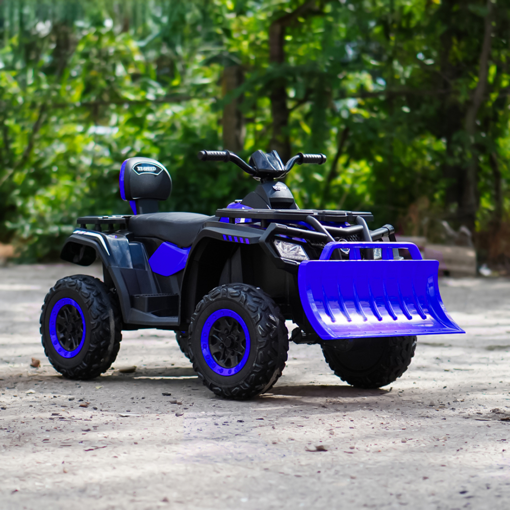 ATV electric pentru copii BJS615, 4x4, accesorii incluse, 320W, 24V, bluetooth, echipare premium, albastru [6]